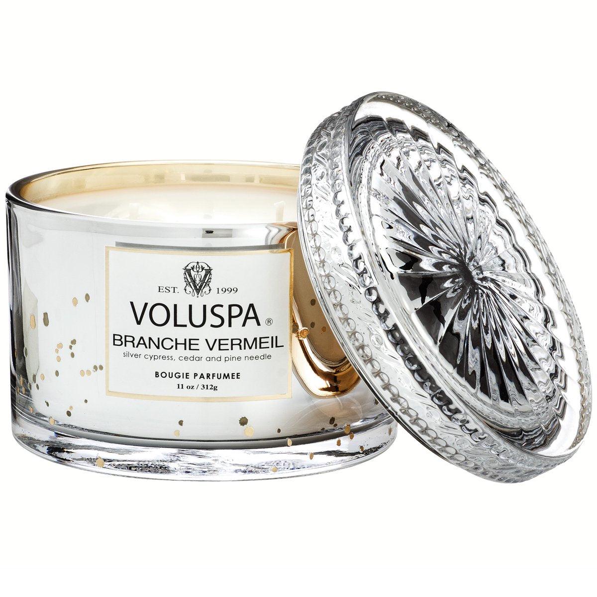 [Self-operated] American VOLUSPA home jar scented candle 312g BRANCHE VERMEIL-Lanbuqie cinnabar soothes the mind and aids sleep, romantic atmosphere, great gift