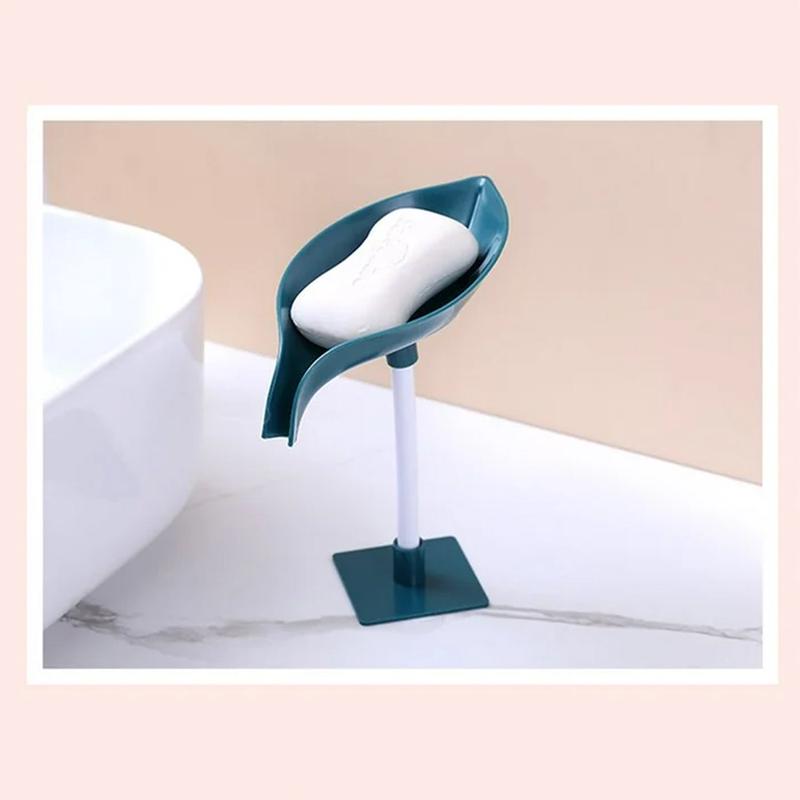 Soap Holder Leaf Shape Self Draining Dish Holder with Suction Cup