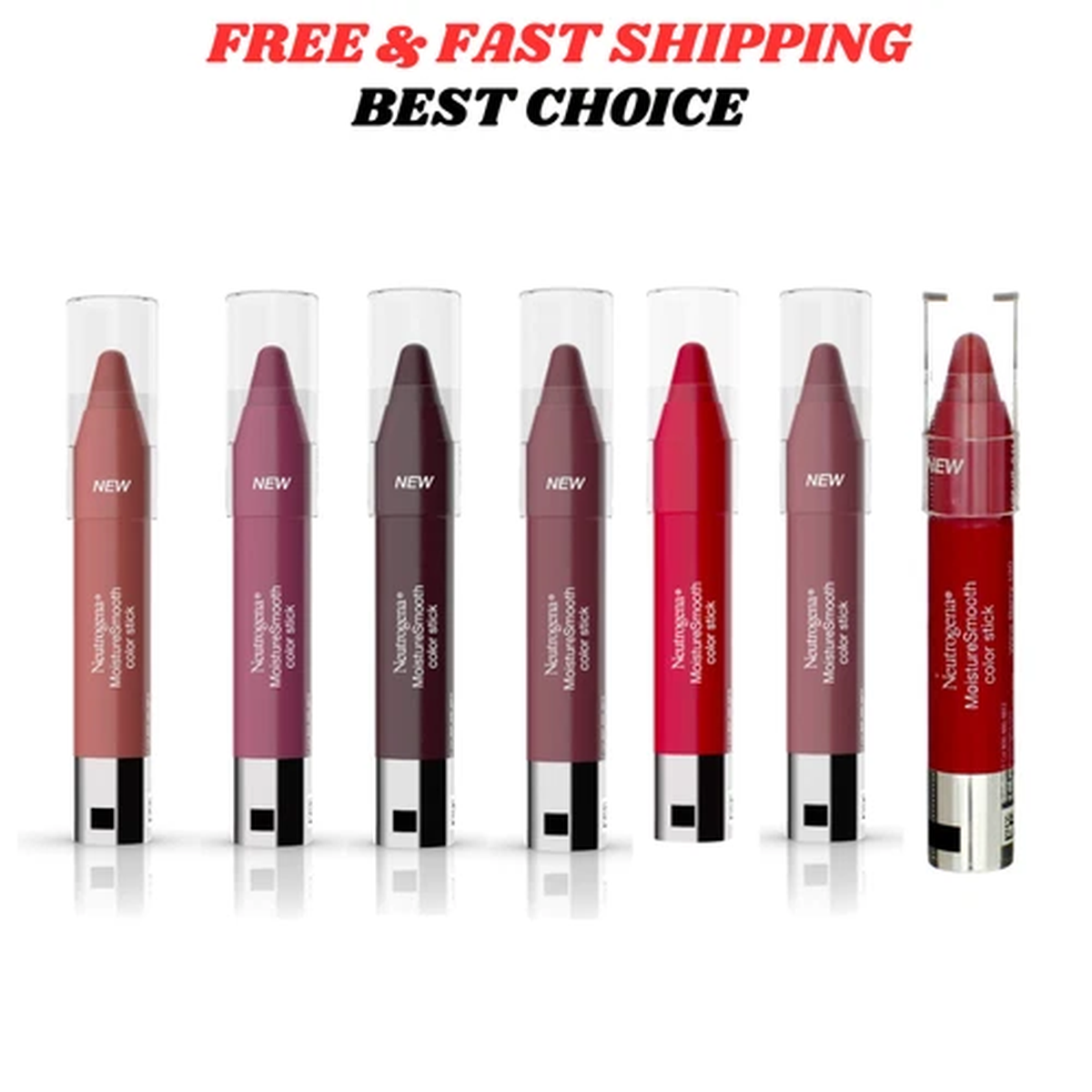 Brand New Neutrogena Moisture Smooth Color Lipstick - 0.11 oz - Multiple Shades.