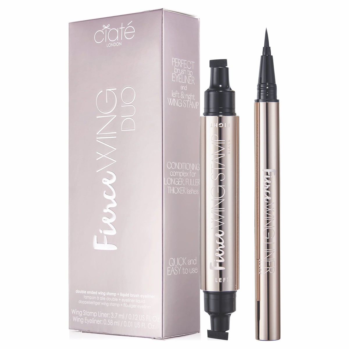 Ciate Fierce Wing Duo Wing Stamp + Liquid Eyeliner Black
