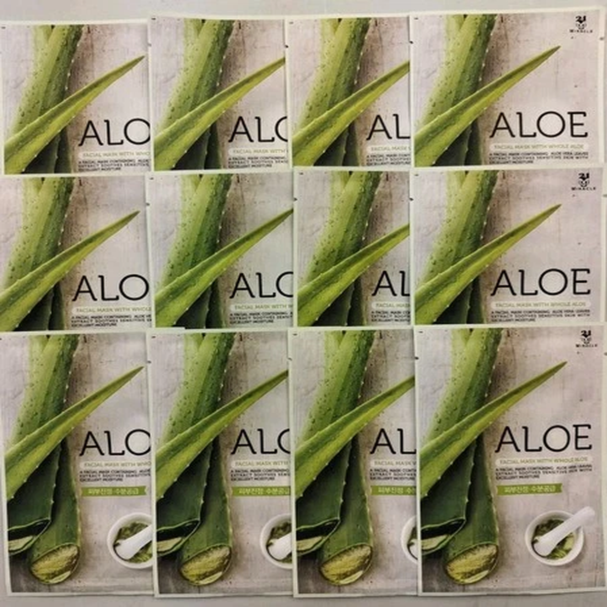 (12) Aloe Vera Face Masks - Soothing Hydrating Purifying Anti Acne Facial Care